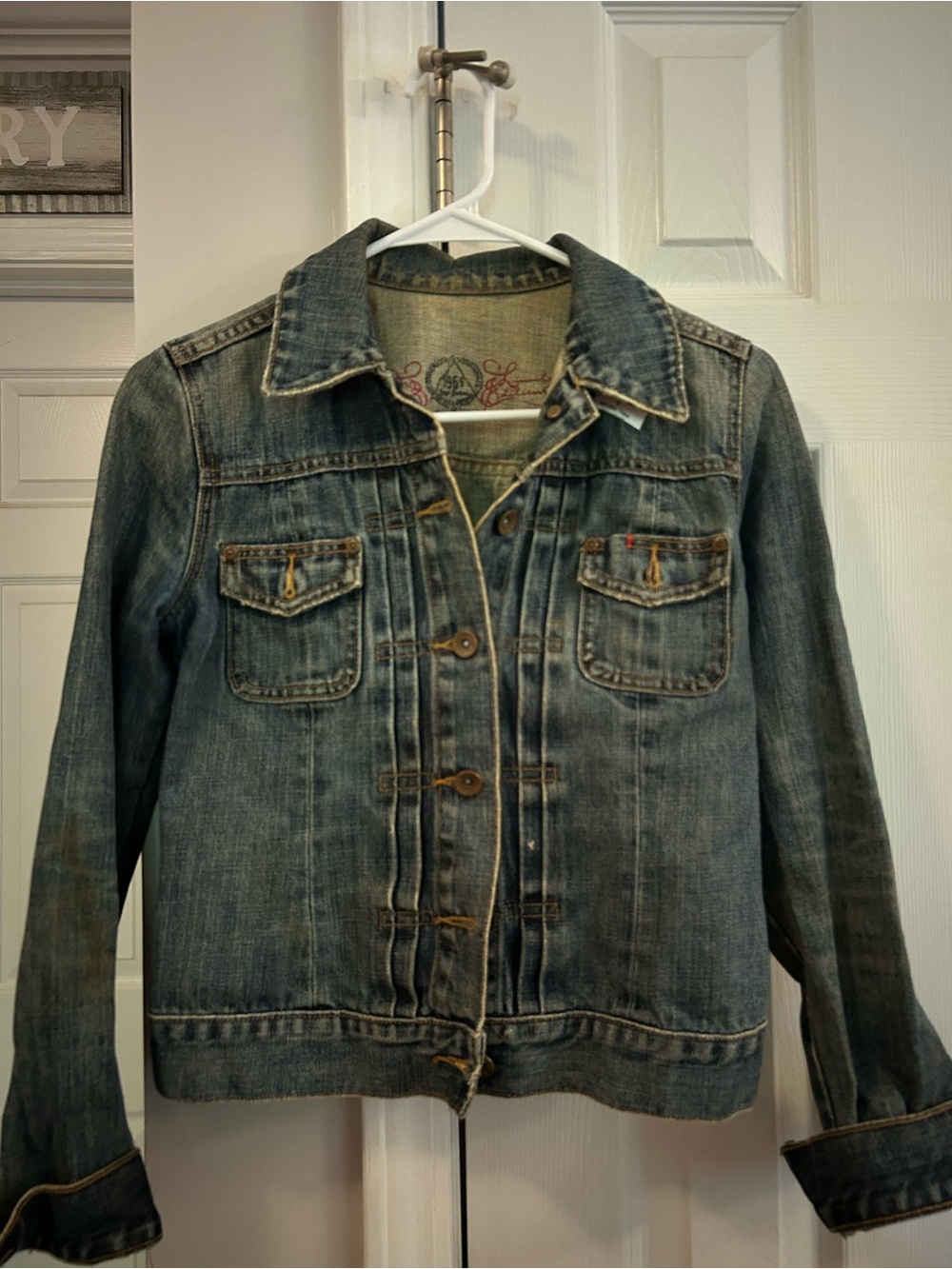 GAP Vintage 1969 Blue Denim Jacket with Button Front